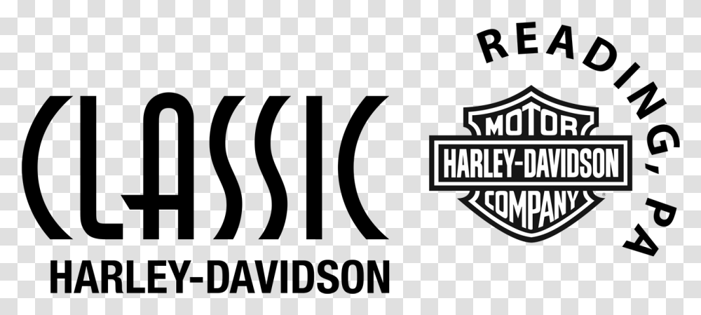 Classicharley Logo Black And White Harley Davidson, Word, Emblem Transparent Png