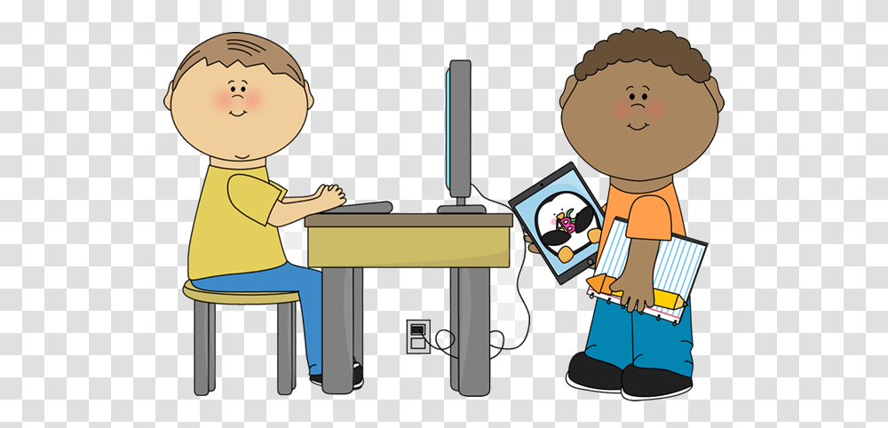 Classroom Clipart Free Clip Art Teacher And Student Spot The Difference Computer, Person, Female, Girl, Microscope Transparent Png