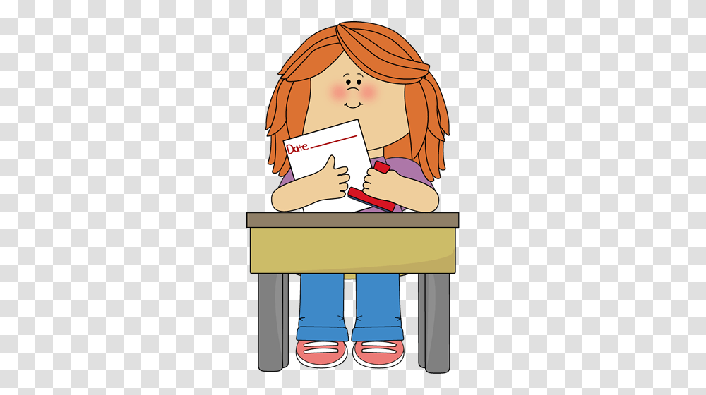 Classroom Clipart, Reading, Female, Girl Transparent Png