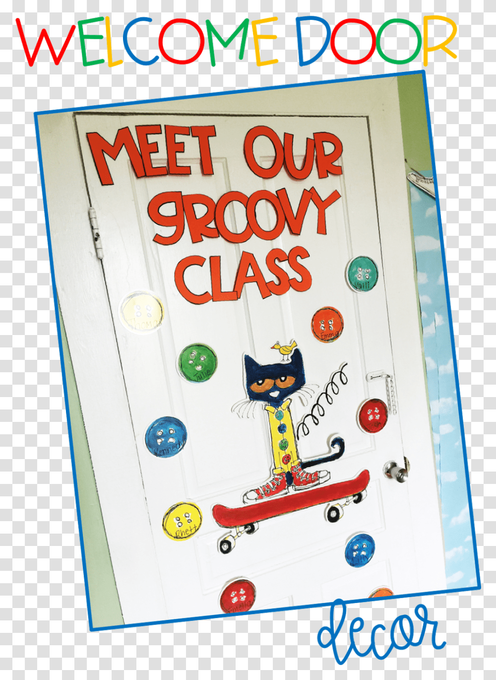 Classroom Door Pete The Cat, Advertisement, Word, Poster Transparent Png