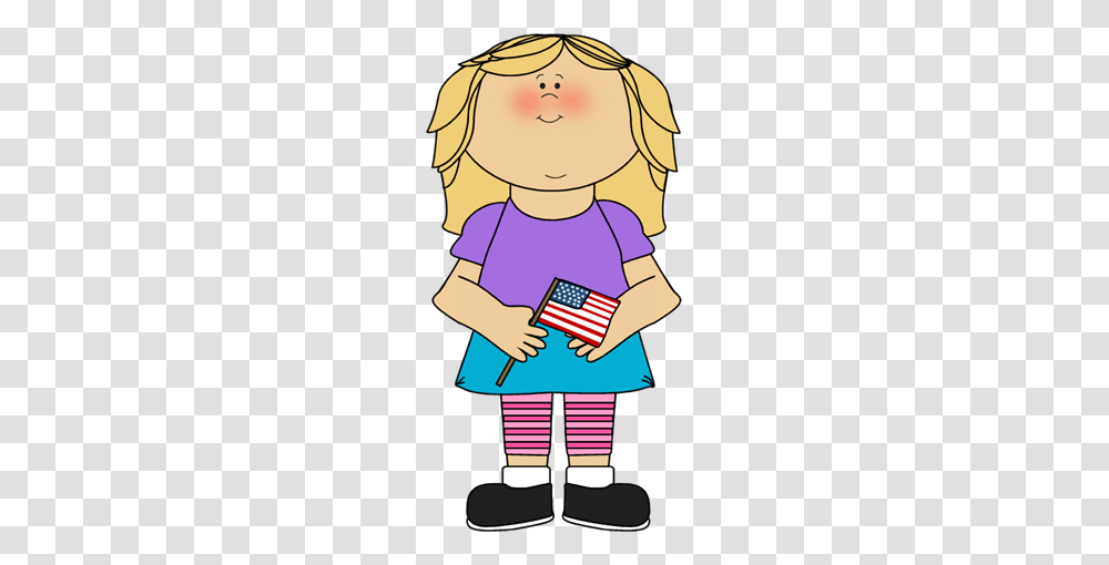Classroom Helpers Cliparts, Flag, American Flag, Girl Transparent Png