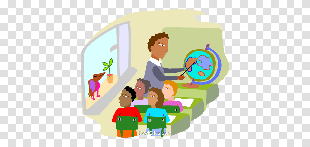 Classroom With Teacher Instructing Class Royalty Free Vector Clip, Person, People, Crowd Transparent Png