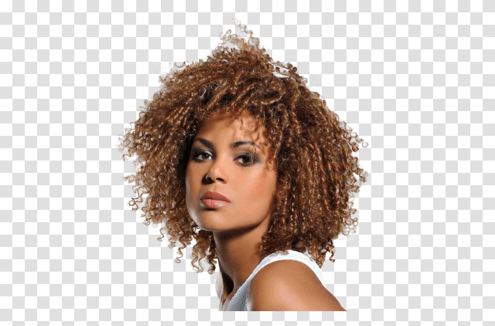 Classy Model Mixed Race Curly Hair, Person, Female, Face, Painting Transparent Png