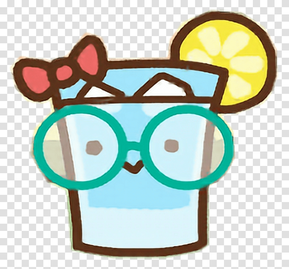 Clawbert Cute Kawaii Cartoon Glass Lemonade Lemon Bow Cute Glass Cartoon, Outdoors, Pillow, Plant, Glasses Transparent Png