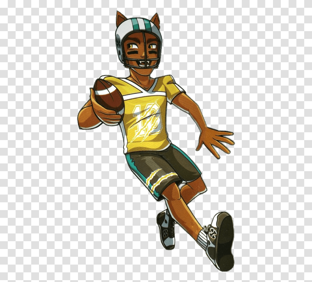 Clawd Wolf Playing American Football Clawdeen Wolf Y Clawd Wolf, People, Person, Human, Team Sport Transparent Png