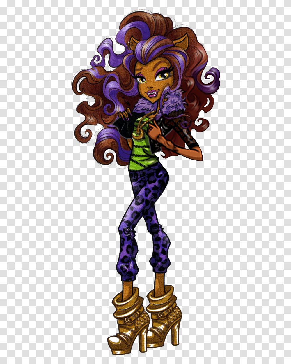 Clawdeen Freetoedit Monster High The Adventures Of The Ghoul Squad Frankie, Costume, Person Transparent Png