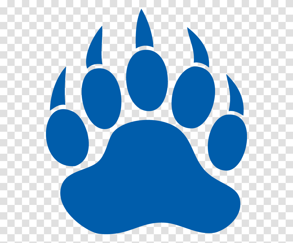 Claws Clipart Blue Bear Paw Print, Fence, Crown, Jewelry, Accessories Transparent Png
