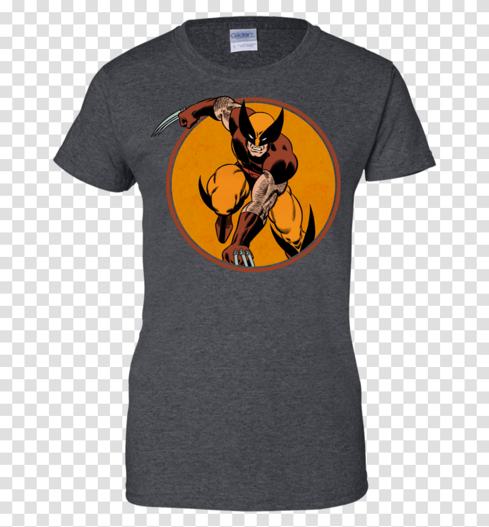 Claws Retro Circle Series Wolverine T Shirt Amp Hoodie T Shirt, Apparel, T-Shirt, Person Transparent Png