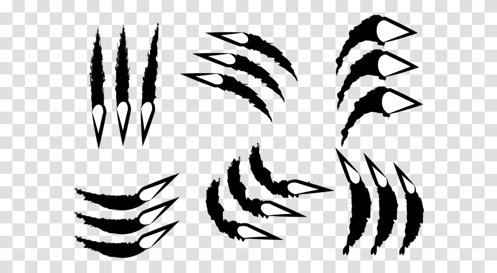 Claws Ripping Vector, Face, Silhouette, Stencil Transparent Png