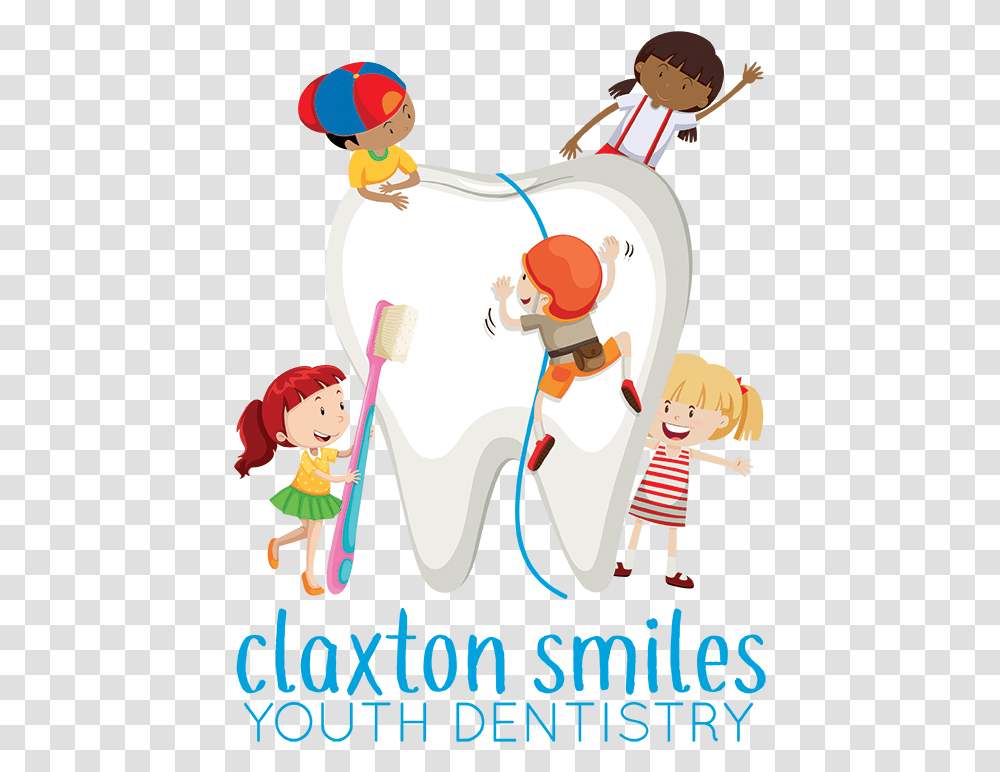 Claxton Smiles Youth Dentistry Brush Teeth Cartoon, Mammal, Animal, Cow, Cattle Transparent Png