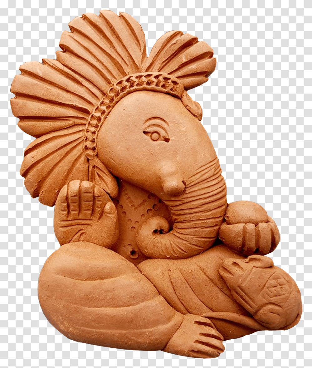 Clay Ganesh Chaturthi Wishes, Sculpture, Statue, Figurine Transparent Png