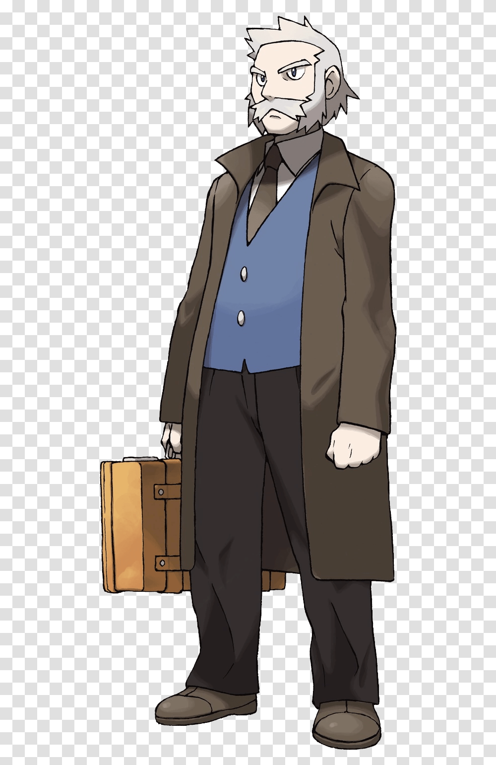 Clay Pokemon Professor Rowan, Clothing, Coat, Overcoat, Person Transparent Png