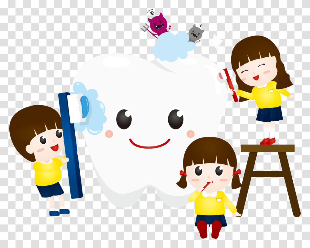 Clean Vector Tooth Cartoon, Performer, Cattle, Mammal, Animal Transparent Png