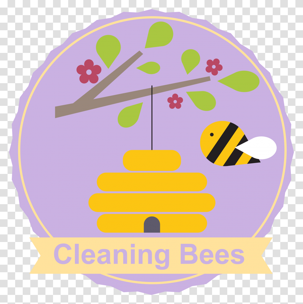 Cleaning Bees, Label Transparent Png