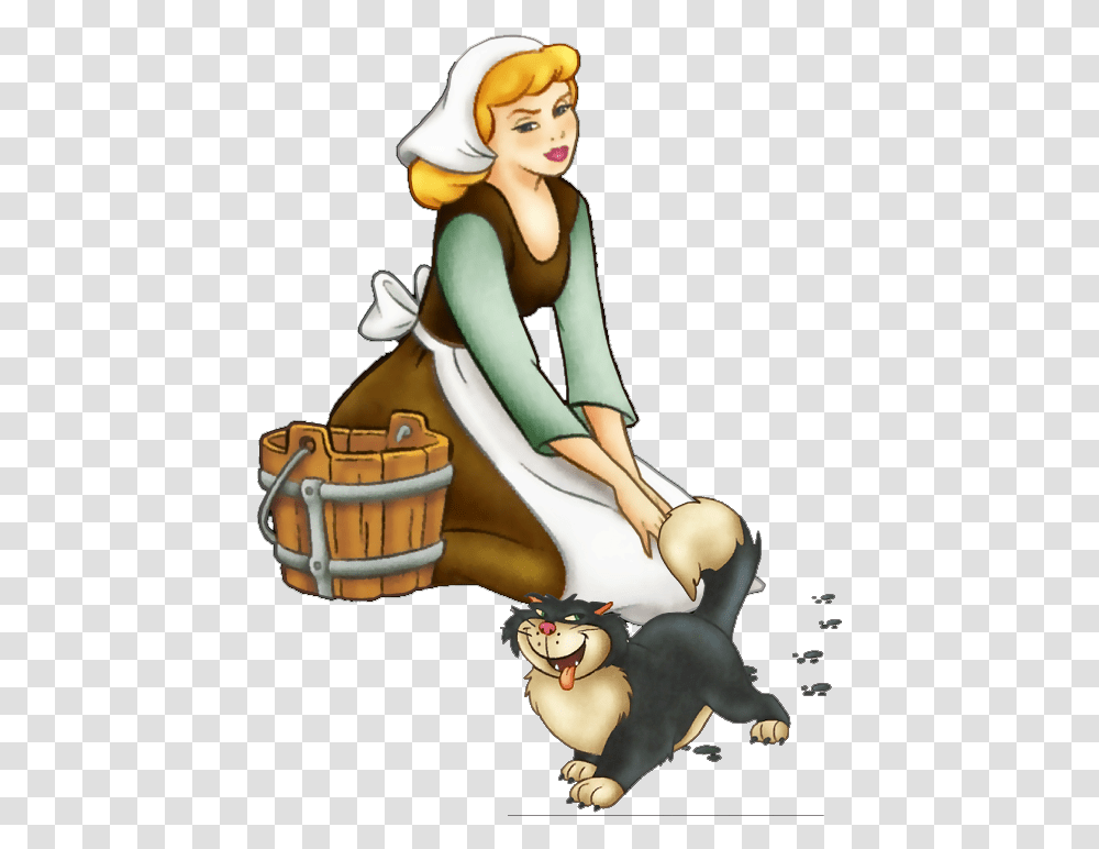 Cleaning Clipart Cinderella Cleaning, Person, Outdoors, Book, Herbal Transparent Png