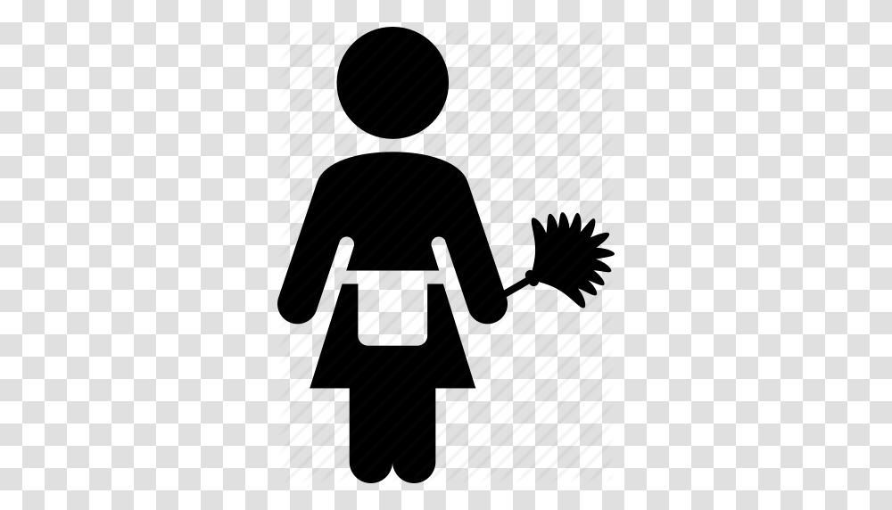 Cleaning Domestic Domestic Service Dusting Housemaid Maid, Piano, Female, Waiter, Silhouette Transparent Png