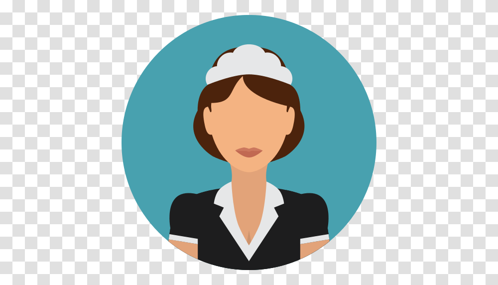 Cleaning Lady Icon, Person, Face, Label Transparent Png