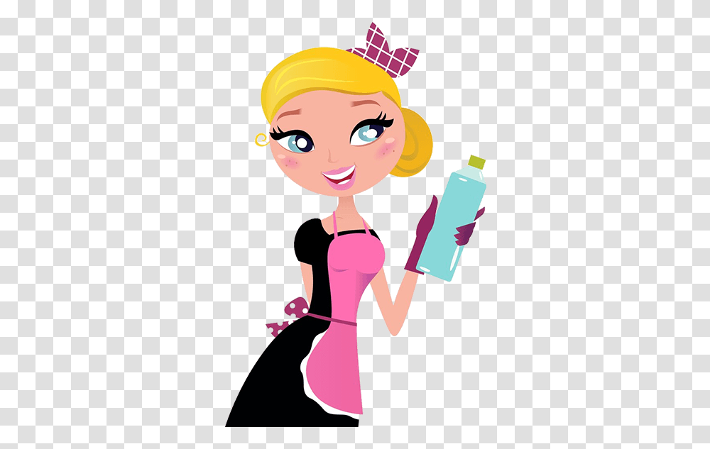 Cleaning Lady, Person, Bottle, Female, Bartender Transparent Png