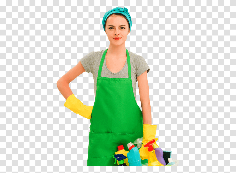 Cleaning Maid, Person, Human, Apron Transparent Png