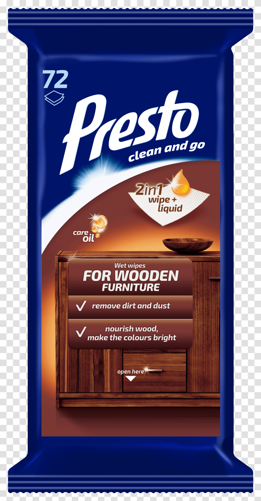 Cleaning Wet Wipes For Wooden Furniture Presto Do Mebli, Advertisement, Poster, Flyer, Paper Transparent Png