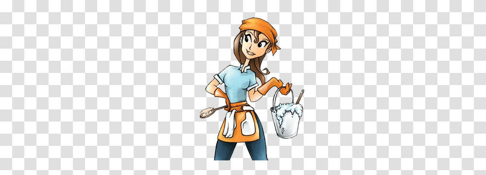 Cleaning Woman Cliparts, Person, Human, Book, Comics Transparent Png