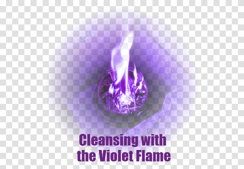Cleansing With The Violet Flame Of Angels & Stars Print Plan, Fire, Hearth, Lamp Transparent Png