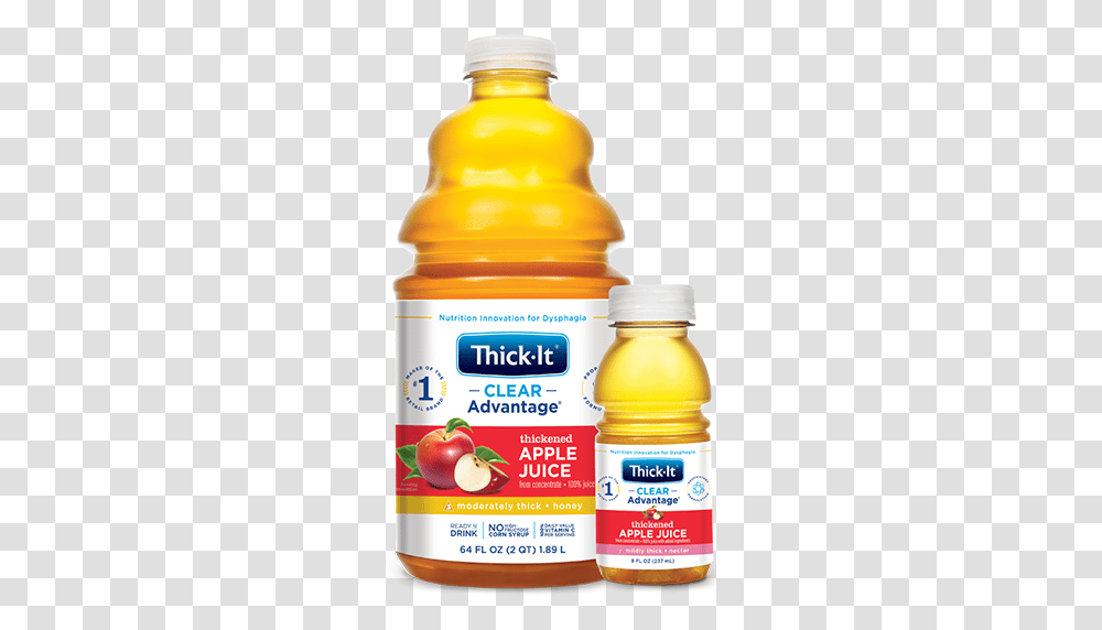 Clear Advantage Thickened Apple Juice Thick It Thickened Liquids, Beverage, Drink, Label, Text Transparent Png