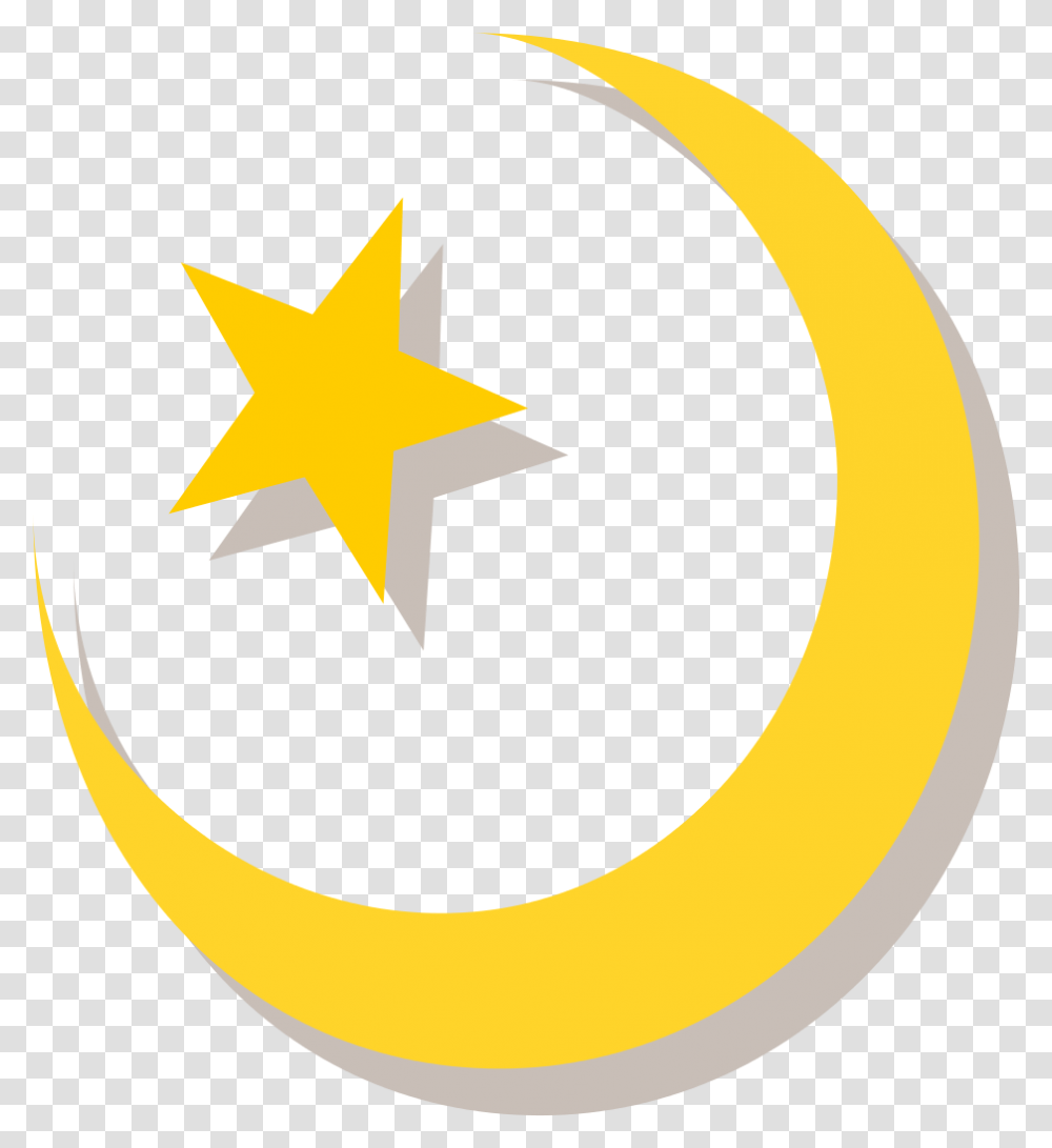 Clear Background Islam Symbol, Star Symbol, Banana, Fruit, Plant Transparent Png