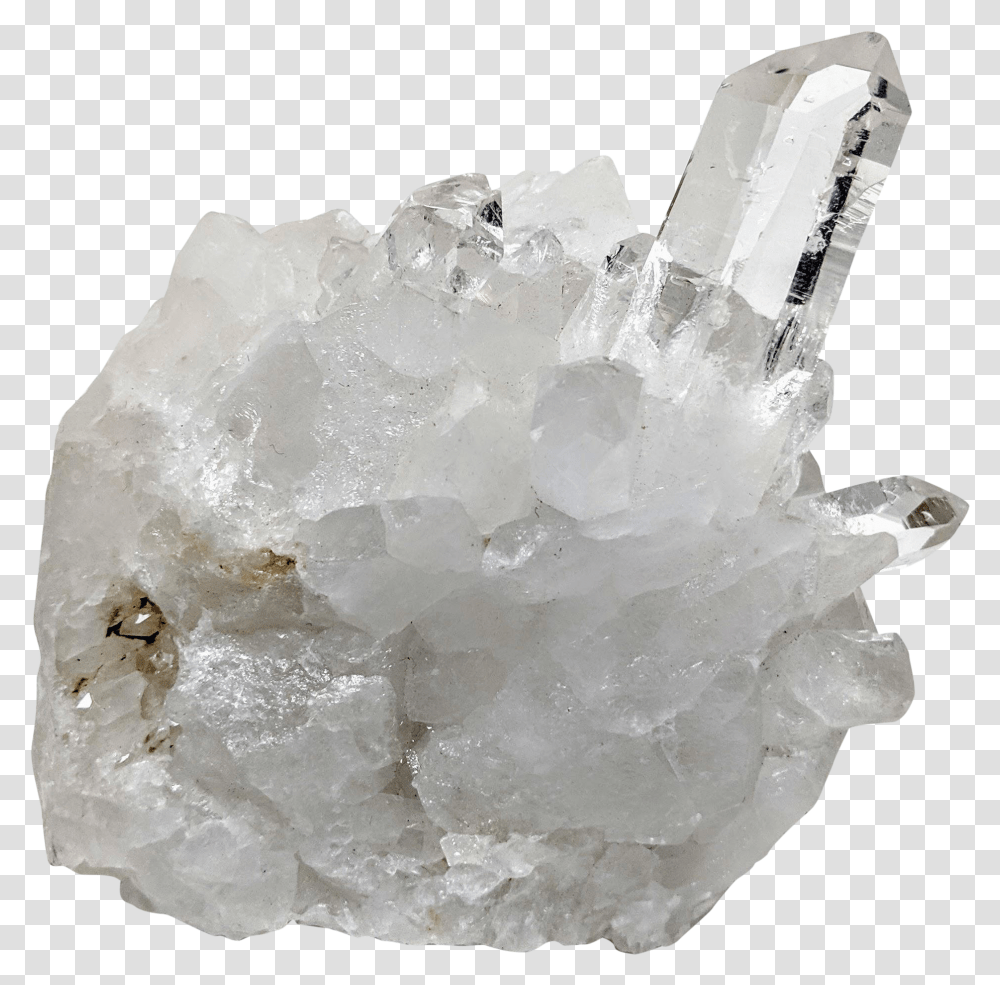 Clear Gemmy Quartz Cluster Crystal, Mineral, Wedding Cake, Dessert, Food Transparent Png