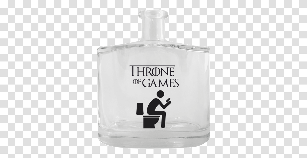 Clear Glass Hip Flask 500 Ml With Printing Throne Of Games Game Of Thrones, Bottle, Cosmetics, Symbol, Perfume Transparent Png