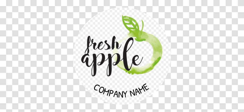 Clear Sticker Fresh Apple Circle, Text, Label, Handwriting, Plant Transparent Png
