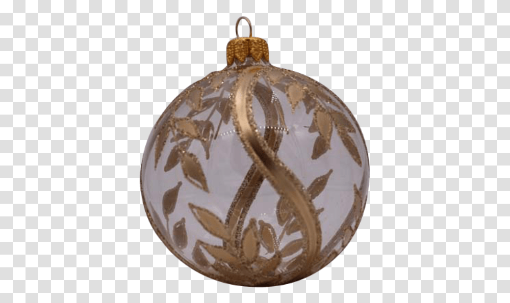 Clear With Gold Leaves Ornament Decorative, Plant, Tree, Locket, Pendant Transparent Png