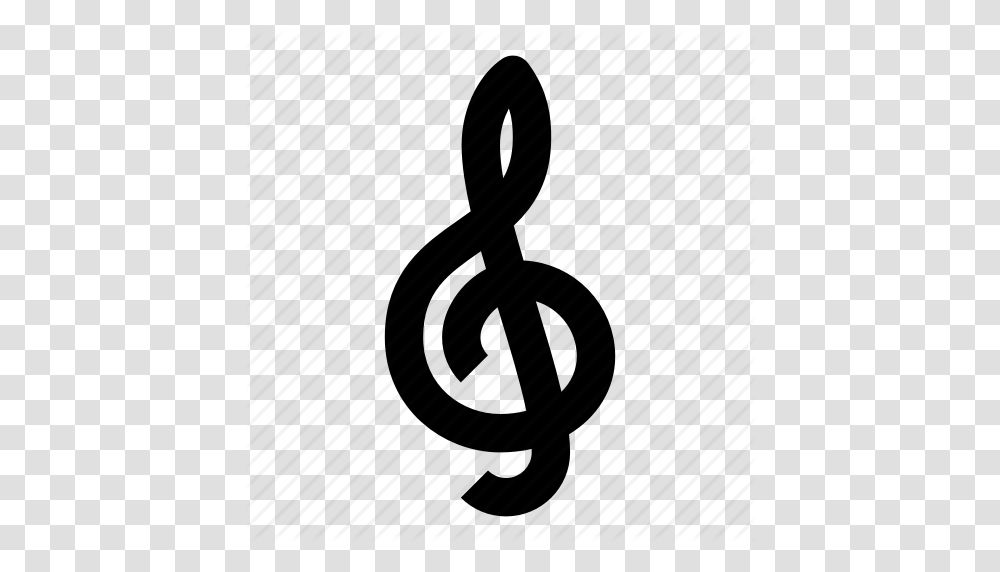Clef Melody Music Music Notes Note Treble Clef Icon, Stencil, Label, Alphabet Transparent Png
