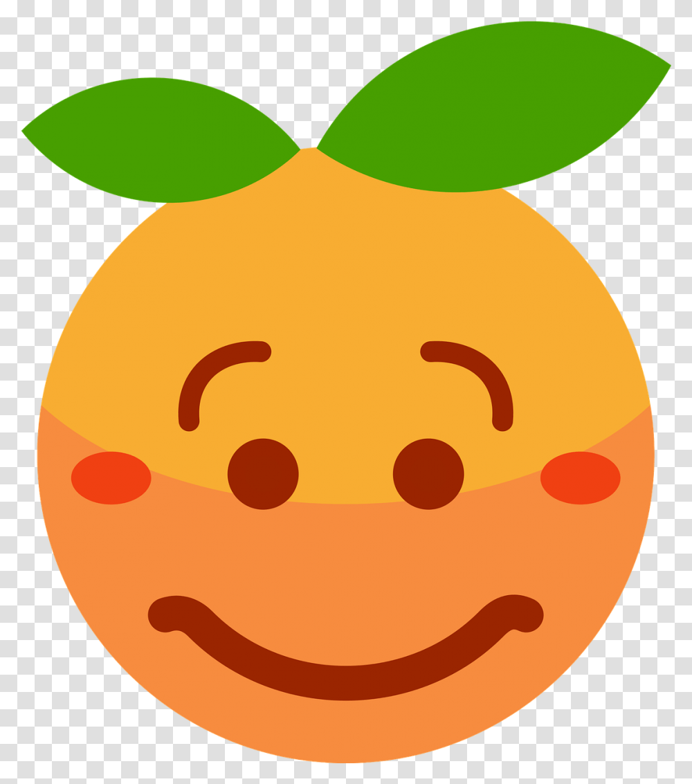 Clementine Orange Cartoon Orange Face Cartoon Drawing, Food, Plant, Sweets, Confectionery Transparent Png