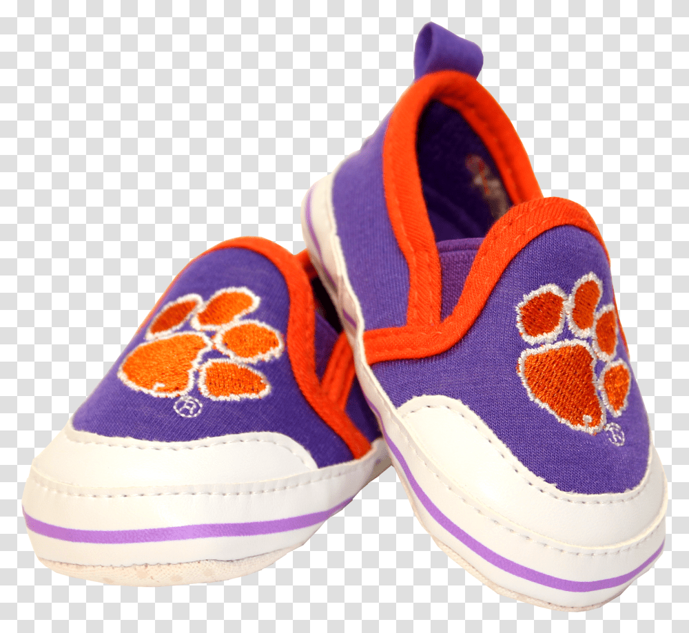 Clemson Baby Tiger Crib Shoes Baby Toddler Shoe, Clothing, Apparel, Footwear, Sneaker Transparent Png