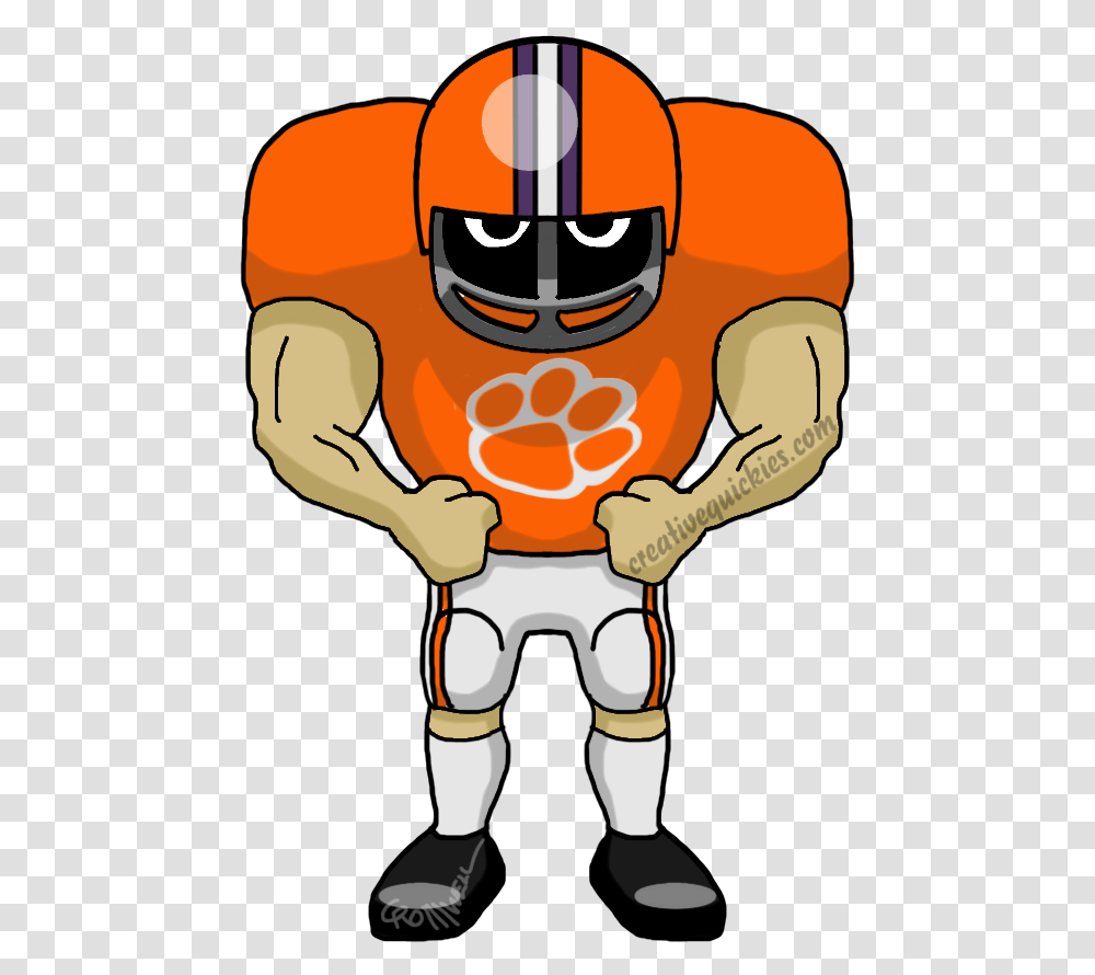 Clemson South Carolina Tigers Dallas Cowboy Football Cartoon Football Player, Costume, Hand, Person, Human Transparent Png