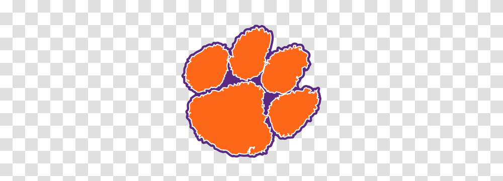 Clemson Tiger Paw Stencil Group With Items, Nature, Heart, Outdoors, Stain Transparent Png