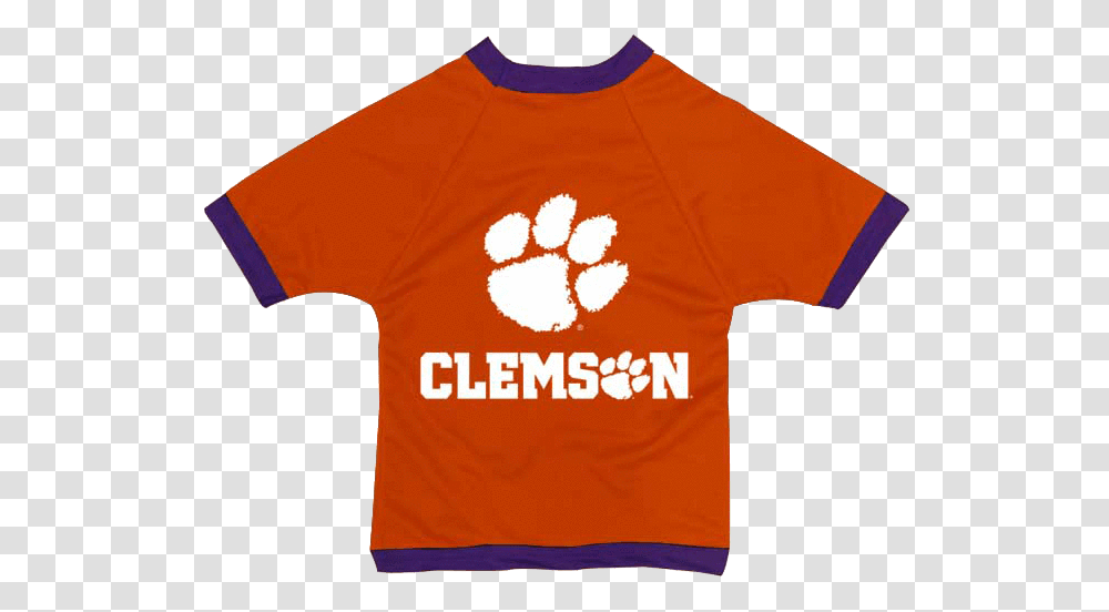 Clemson Tigers Dog Jersey Clemson Tigers Logo With Paw, Clothing, Apparel, T-Shirt, Hand Transparent Png