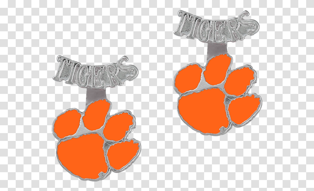 Clemson Tigers Earrings Illustration, Hand, Cross, Plant, Sweets Transparent Png