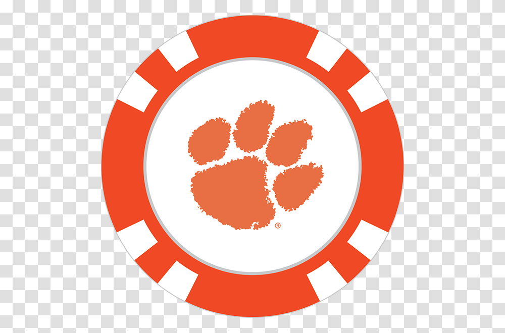 Clemson Tigers Poker Chip Ball Marker Brighton High School Logo, Bowl, Stain, Food, Label Transparent Png