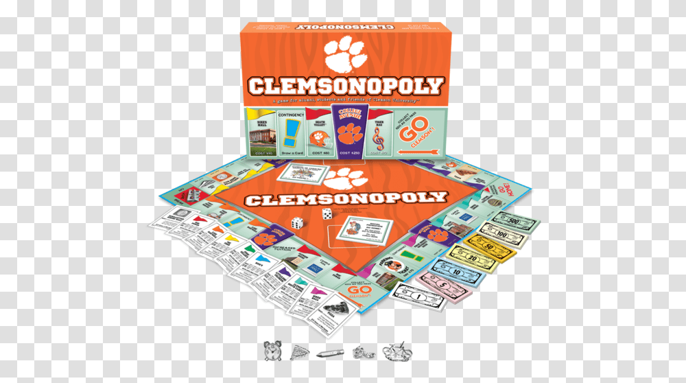 Clemsonopoly GameData Image Id Cat Opoly, Gambling, Flyer, Poster, Paper Transparent Png