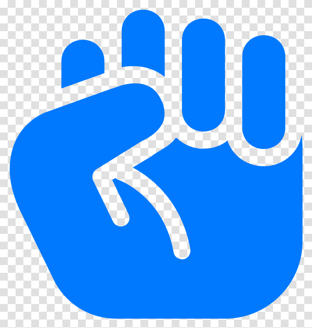 Clenched Fist Icon Clipart Fist Blue, Number, Word Transparent Png