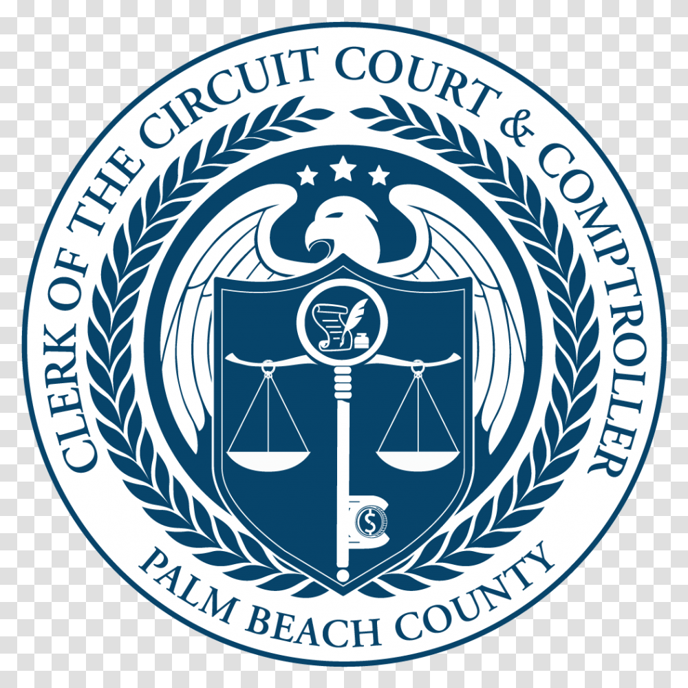 Clerk Of The Circuit Court & Comptroller Palm Beach County Vertical, Logo, Symbol, Trademark, Emblem Transparent Png