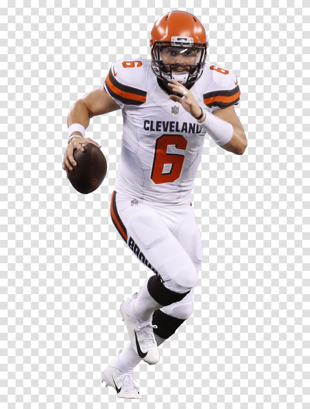 Cleveland Browns Nfl By Cleveland Browns Baker Mayfield, Helmet, Person, People Transparent Png
