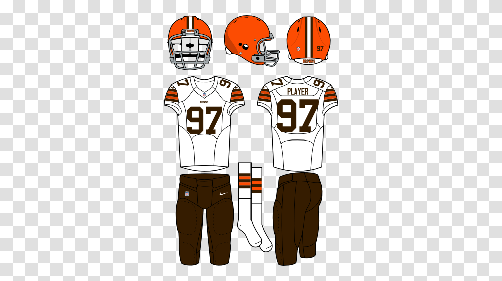 Cleveland Browns Road Uniform, Apparel, Shirt, Jersey Transparent Png
