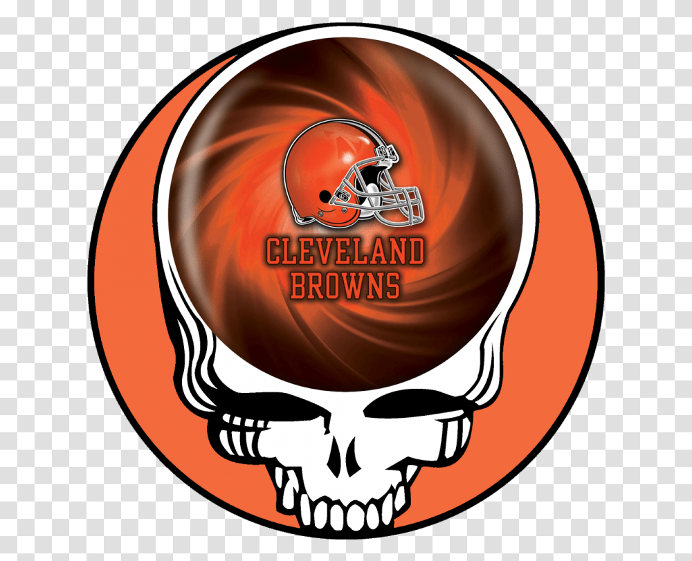 Cleveland Browns Skull Logo Iron Steal Your Face Logo, Ball, Bowling, Helmet, Clothing Transparent Png