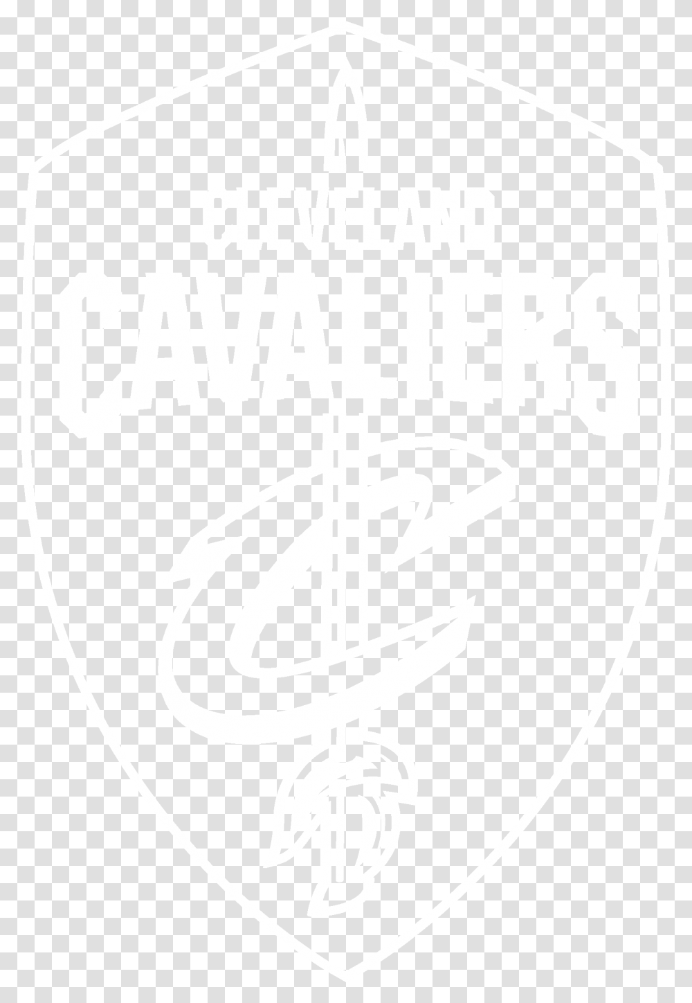 Cleveland Cavaliers Logo 2018 Download Cleveland Cavaliers Logo Black And White, Hook, Emblem, Poster Transparent Png