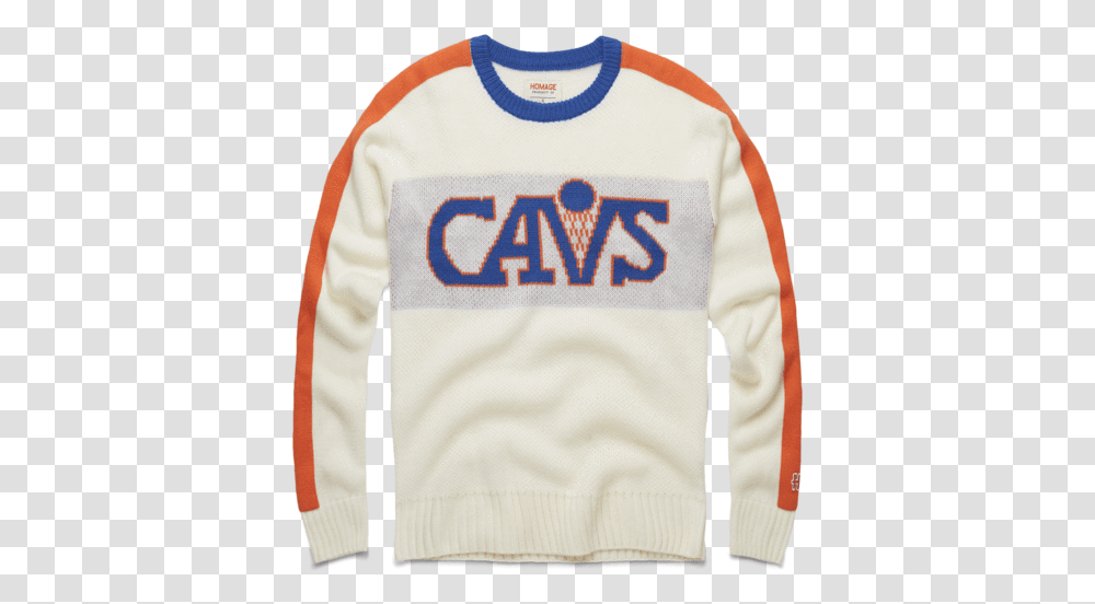 Cleveland Cavaliers Nba Knit Sweater Sweater, Clothing, Apparel, Sweatshirt, Person Transparent Png