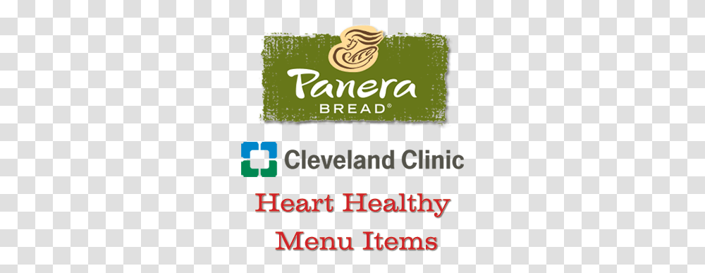 Cleveland Clinic Heart Approved Panera Bread Menu Items Logo, Text, Birthday Cake, Dessert, Food Transparent Png