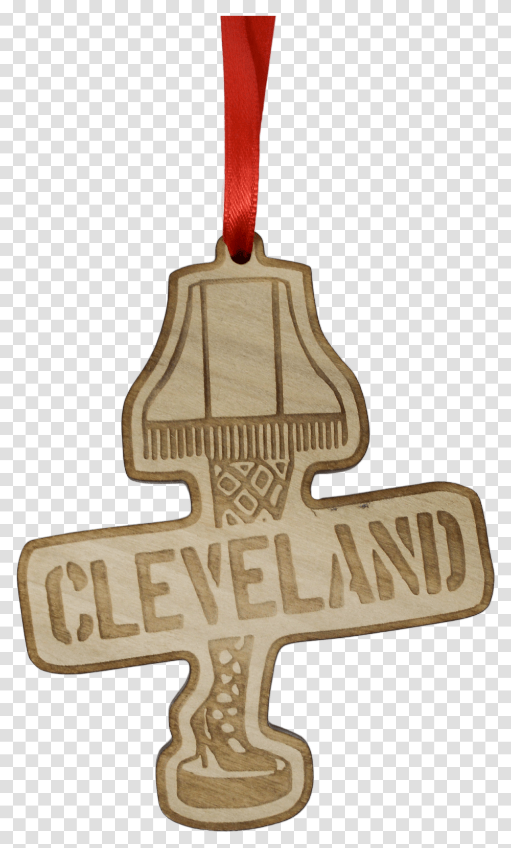 Cleveland Lamp Wood Ornament Tag Cross, Candle, Logo, Trademark Transparent Png